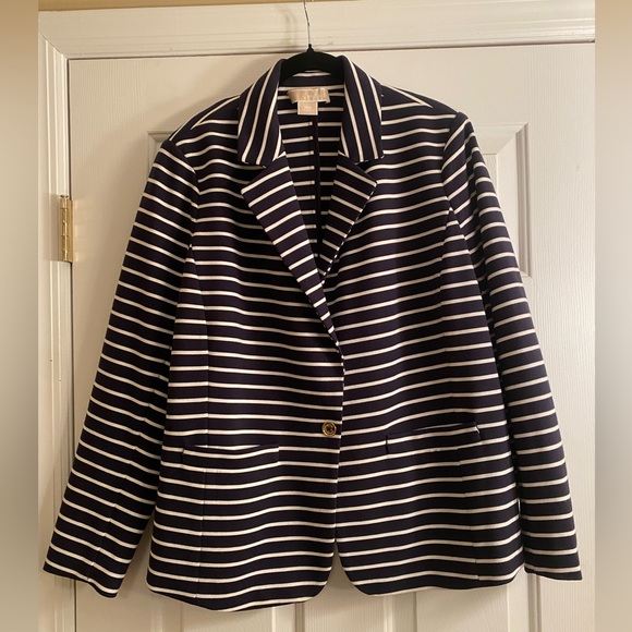 MICHAEL Michael Kors Jackets & Blazers - MICHAEL Michael Kors Knit Striped Blazer #106-1289 Size 14W